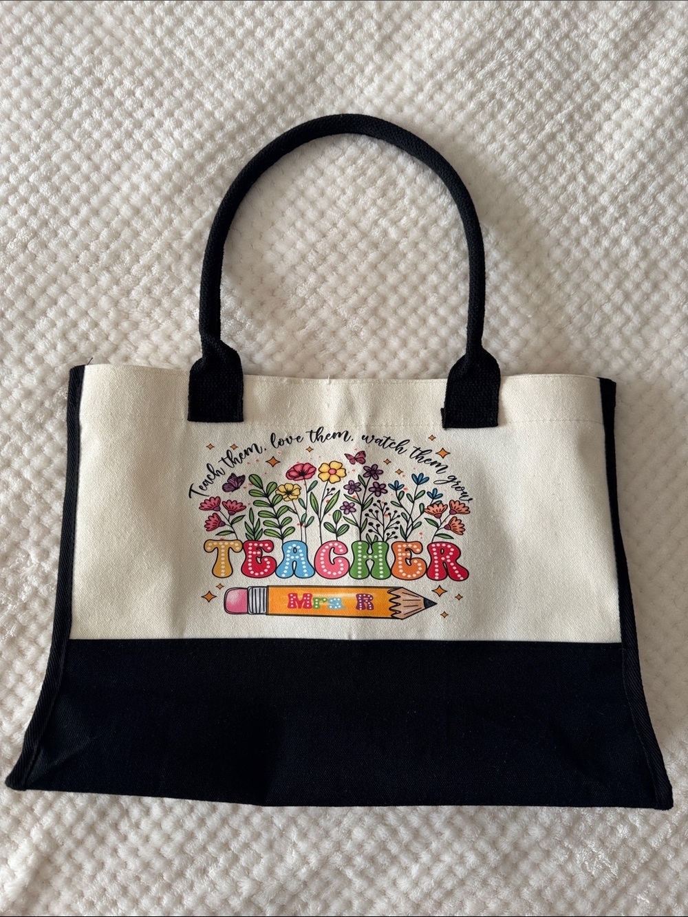 🍎 EUC Teacher Canvas Tote Bag